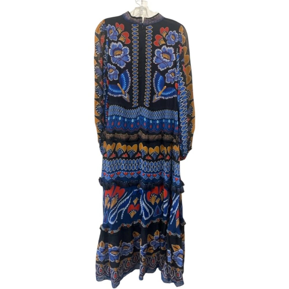 FARM Rio Blue Multi-Color Printed Maxi Dress - Picture 15 of 16